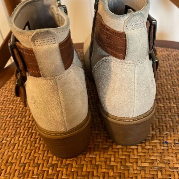 Timberland Sutherlin ankle grey suede buckle booties 7 - Picture 7 of 11